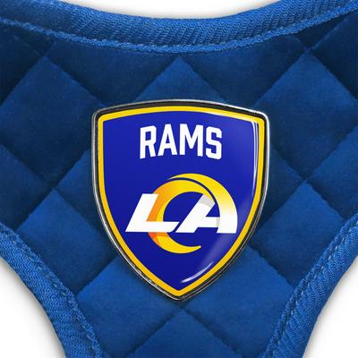 Show full view: Littlearth NFL Velvet Dog Harness, Los Angeles Rams, Medium slide 3 of 6