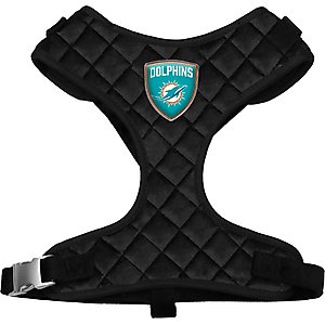 Littlearth NFL Velvet Dog Harness, Miami Dolphins, Large