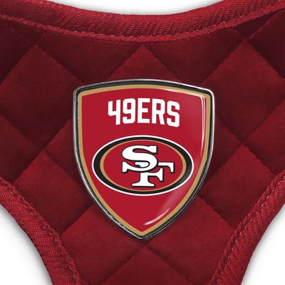 Show full view: Littlearth NFL Velvet Dog Harness, San Francisco 49ers, X-Small slide 5 of 8