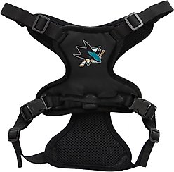 Littlearth NHL Front Clip Dog Harness, San Jose Sharks, Medium slide 2 of 4