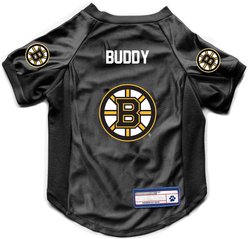 Littlearth NHL Personalized Stretch Dog & Cat Jersey, Boston Bruins, Small