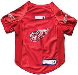 Littlearth NHL Personalized Stretch Dog & Cat Jersey, Detroit Red Wings, Medium slide 1 of 6