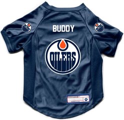 Littlearth NHL Personalized Stretch Dog & Cat Jersey, Edmonton Oilers, X-Large