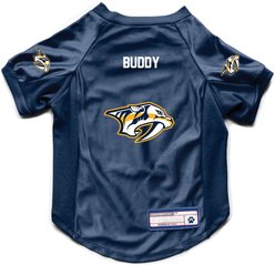 Littlearth NHL Personalized Stretch Dog & Cat Jersey, Nashville Predators, Medium