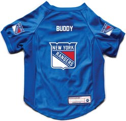 Littlearth NHL Personalized Stretch Dog & Cat Jersey, New York Rangers, Medium