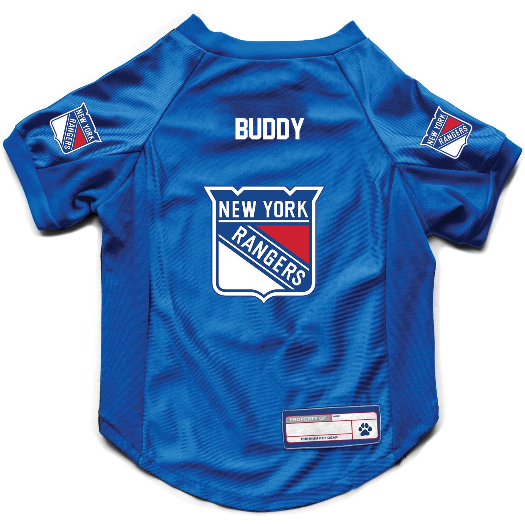 Littlearth NHL Personalized Stretch Dog & Cat Jersey, New York Rangers, X-Large