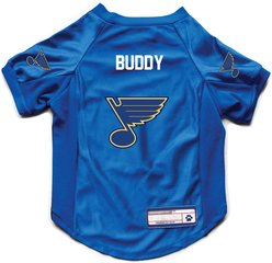 Littlearth NHL Personalized Stretch Dog & Cat Jersey, St. Louis Blues, Medium slide 1 of 5