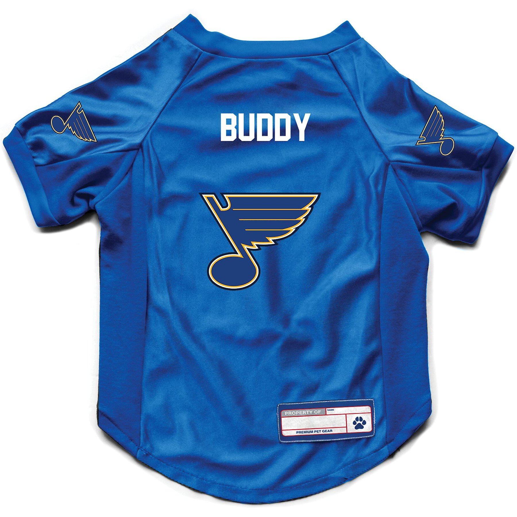 Littlearth NHL Personalized Stretch Dog & Cat Jersey, St. Louis Blues, X-Large
