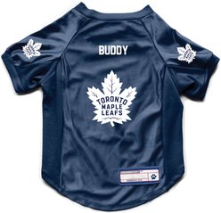 Littlearth NHL Personalized Stretch Dog & Cat Jersey, Toronto Maple Leafs, Large