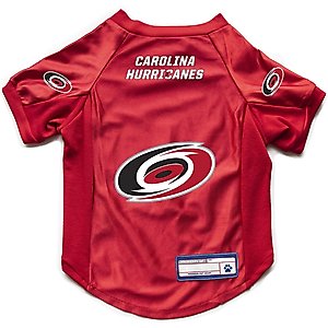 Littlearth NHL Stretch Dog & Cat Jersey, Carolina Hurricanes, Large