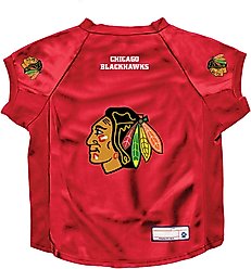 Littlearth NHL Stretch Dog & Cat Jersey, Chicago Blackhawks, Big Dog