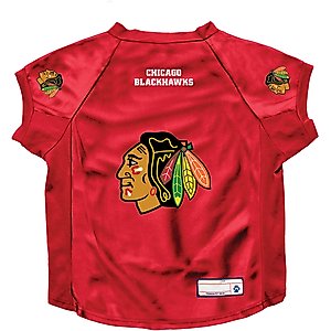 Littlearth NHL Stretch Dog & Cat Jersey, Chicago Blackhawks, Big Dog