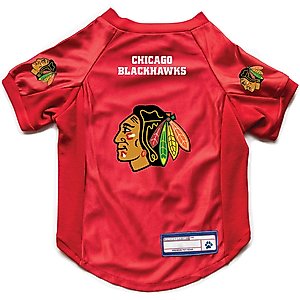 Littlearth NHL Stretch Dog & Cat Jersey, Chicago Blackhawks, Large