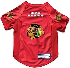 Littlearth NHL Stretch Dog & Cat Jersey, Chicago Blackhawks, Medium slide 1 of 7
