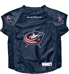 Littlearth NHL Stretch Dog & Cat Jersey, Columbus Blue Jackets, Big Dog