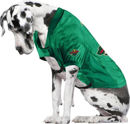 Show full view: Littlearth NHL Stretch Dog & Cat Jersey, Minnesota Wild, Big Dog slide 3 of 5