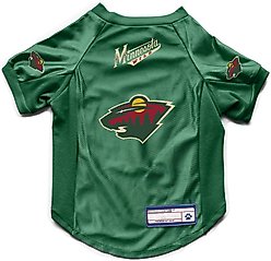 Littlearth NHL Stretch Dog & Cat Jersey, Minnesota Wild, Small
