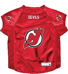 Littlearth NHL Stretch Dog & Cat Jersey, New Jersey Devils, Big Dog