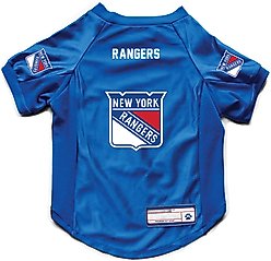 Littlearth NHL Stretch Dog & Cat Jersey, New York Rangers, Large slide 1 of 7