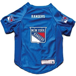 Littlearth NHL Stretch Dog & Cat Jersey, New York Rangers, Large