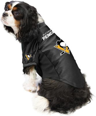 Show full view: Littlearth NHL Stretch Dog & Cat Jersey, Pittsburgh Penguins, X-Large slide 3 of 8