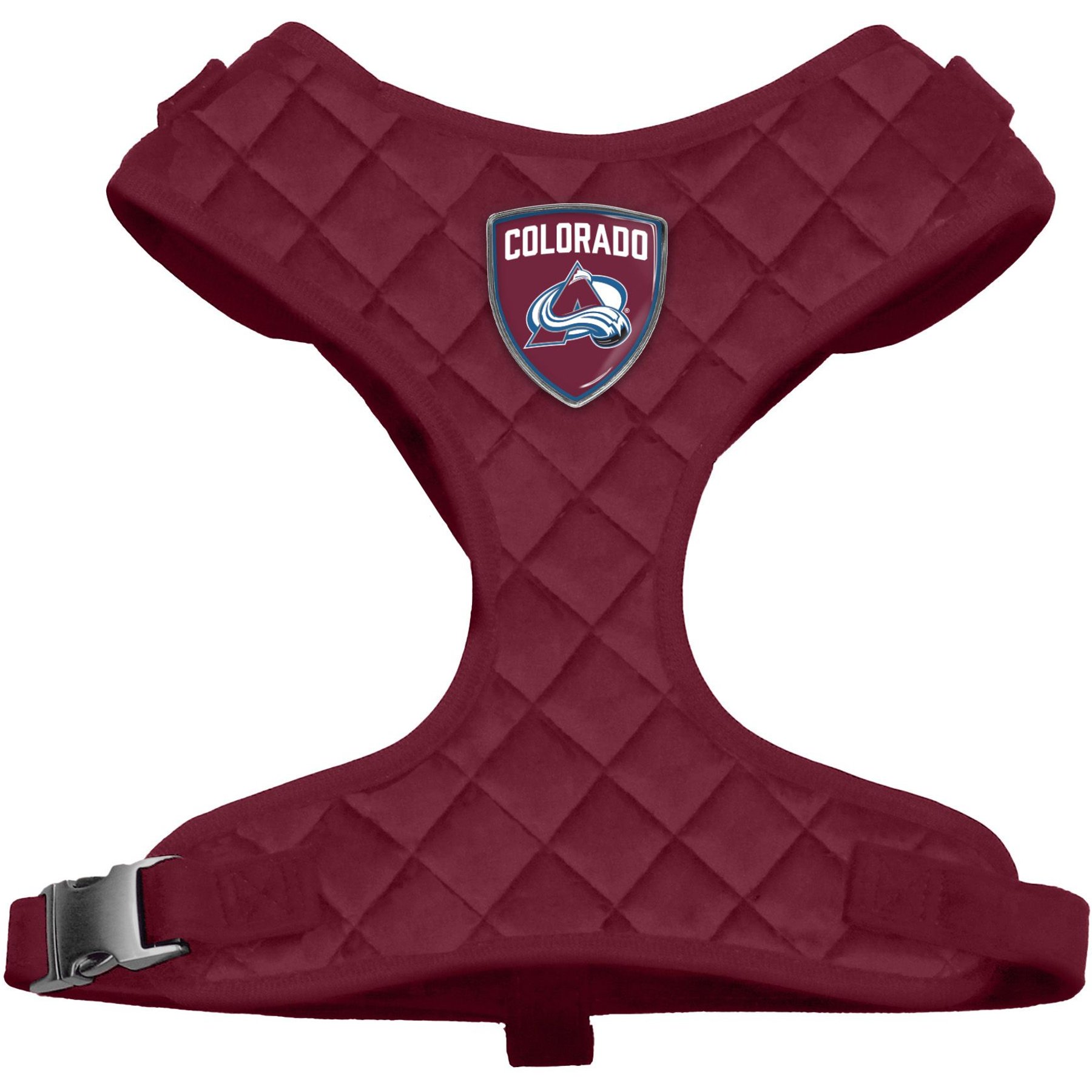 Littlearth NHL Velvet Dog Harness, Colorado Avalanche, Small
