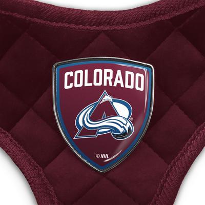 Show full view: Littlearth NHL Velvet Dog Harness, Colorado Avalanche, X-Small slide 3 of 5