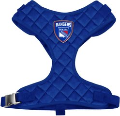 Littlearth NHL Velvet Dog Harness, New York Rangers, Medium