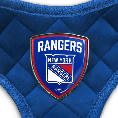 Show full view: Littlearth NHL Velvet Dog Harness, New York Rangers, Medium slide 4 of 6