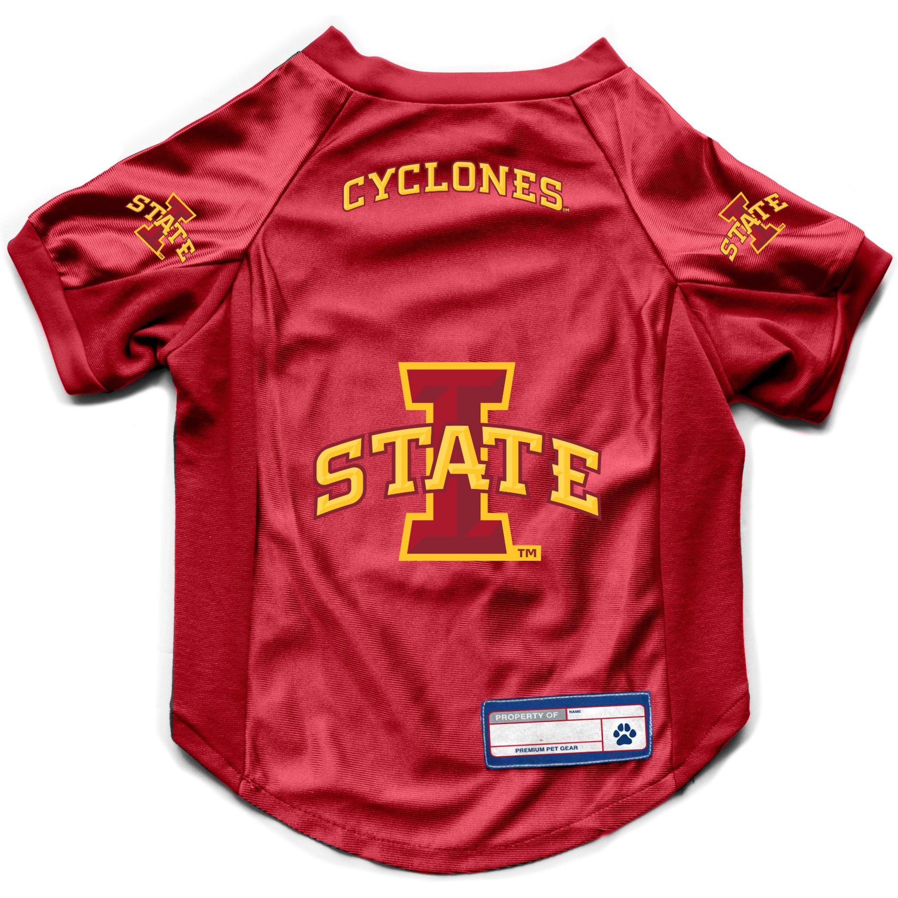 Littlearth NCAA Stretch Dog & Cat Jersey, Iowa State Cyclones, Medium