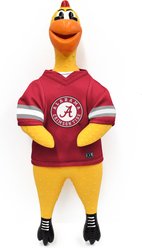 Littlearth Rubber Chicken Squeaky Dog Chew Toy, Alabama Crimson Tide
