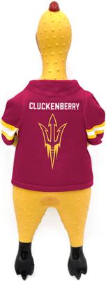 Show full view: Littlearth Rubber Chicken Squeaky Dog Chew Toy, Arizona State Sun Devils slide 2 of 5