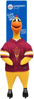 Show full view: Littlearth Rubber Chicken Squeaky Dog Chew Toy, Arizona State Sun Devils slide 3 of 5