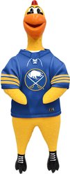 Littlearth NHL Rubber Chicken Squeaky Dog Chew Toy, Buffalo Sabres