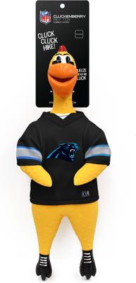 Show full view: Littlearth Rubber Chicken Squeaky Dog Chew Toy, Carolina Panthers slide 3 of 5