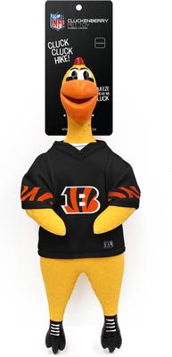Show full view: Littlearth Rubber Chicken Squeaky Dog Chew Toy, Cincinnati Bengals slide 4 of 6