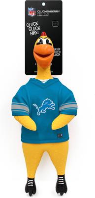 Show full view: Littlearth Rubber Chicken Squeaky Dog Chew Toy, Detroit Lions slide 4 of 6