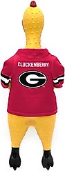 Littlearth NCAA Rubber Chicken Squeaky Dog Chew Toy, Georgia Bulldogs slide 2 of 4