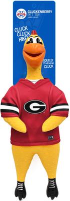 Show full view: Littlearth Rubber Chicken Squeaky Dog Chew Toy, Georgia Bulldogs slide 3 of 5