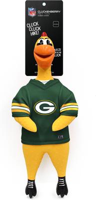 Show full view: Littlearth Rubber Chicken Squeaky Dog Chew Toy, Green Bay Packers slide 3 of 5