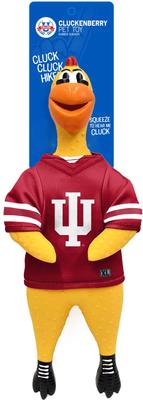 Show full view: Littlearth Rubber Chicken Squeaky Dog Chew Toy, Indiana Hoosiers slide 3 of 5