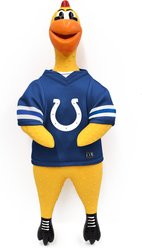 Littlearth Rubber Chicken Squeaky Dog Chew Toy, Indianapolis Colts