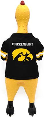 Show full view: Littlearth Rubber Chicken Squeaky Dog Chew Toy, Iowa Hawkeyes slide 2 of 5