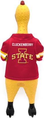 Show full view: Littlearth Rubber Chicken Squeaky Dog Chew Toy, Iowa State Cyclones slide 2 of 5