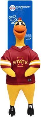 Show full view: Littlearth Rubber Chicken Squeaky Dog Chew Toy, Iowa State Cyclones slide 3 of 5