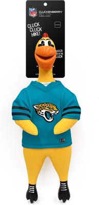 Show full view: Littlearth Rubber Chicken Squeaky Dog Chew Toy, Jacksonville Jaguars slide 4 of 6