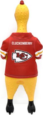 Show full view: Littlearth Rubber Chicken Squeaky Dog Chew Toy, Kansas City Chiefs slide 2 of 5