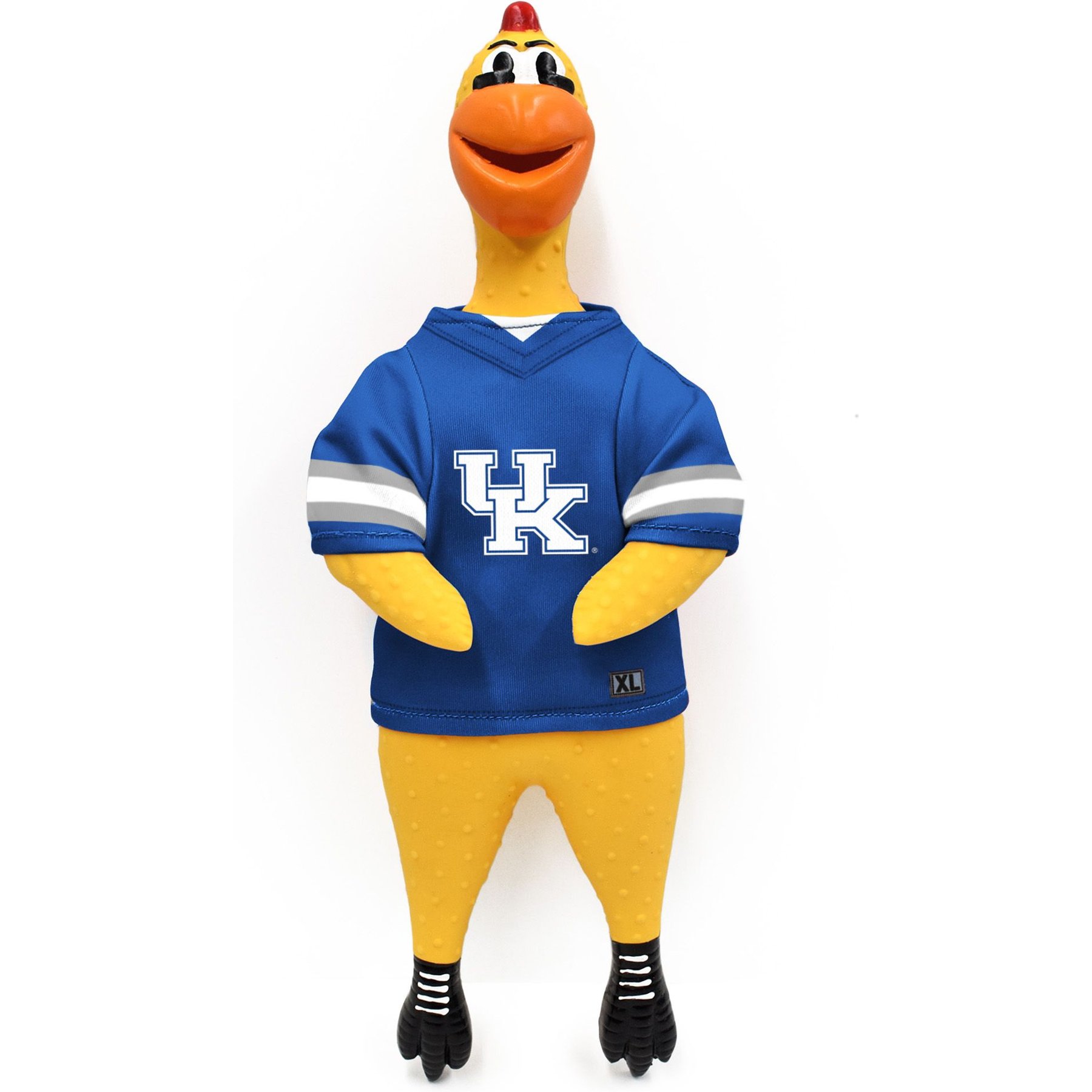 Littlearth NCAA Rubber Chicken Squeaky Dog Chew Toy, Kentucky Wildcats