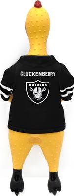 Show full view: Littlearth Rubber Chicken Squeaky Dog Chew Toy, Las Vegas Raiders slide 2 of 5