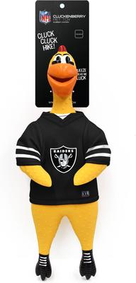 Show full view: Littlearth Rubber Chicken Squeaky Dog Chew Toy, Las Vegas Raiders slide 3 of 5